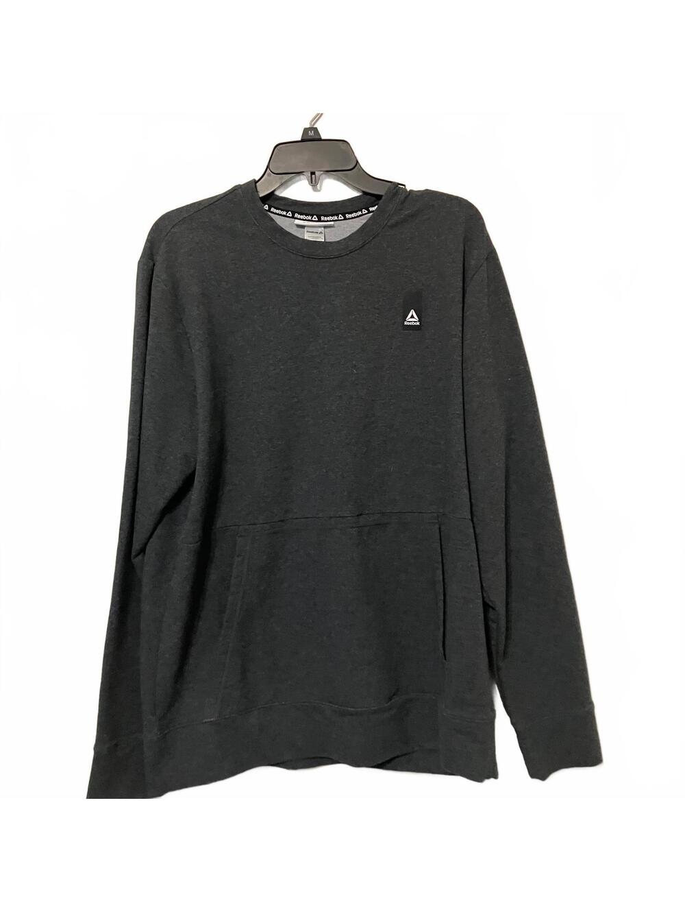 Reebok Men's Athleisure Modern Crew Sporty Black Pullover Sweatshirt Medium